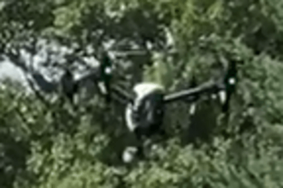 Drone hidden in trees